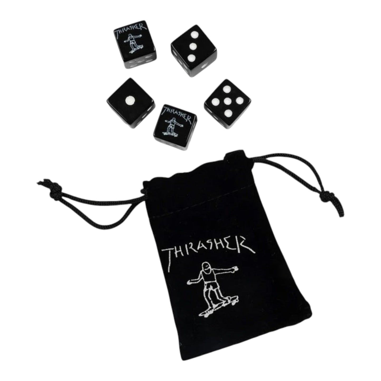 THRASHER DICE SET BLACK