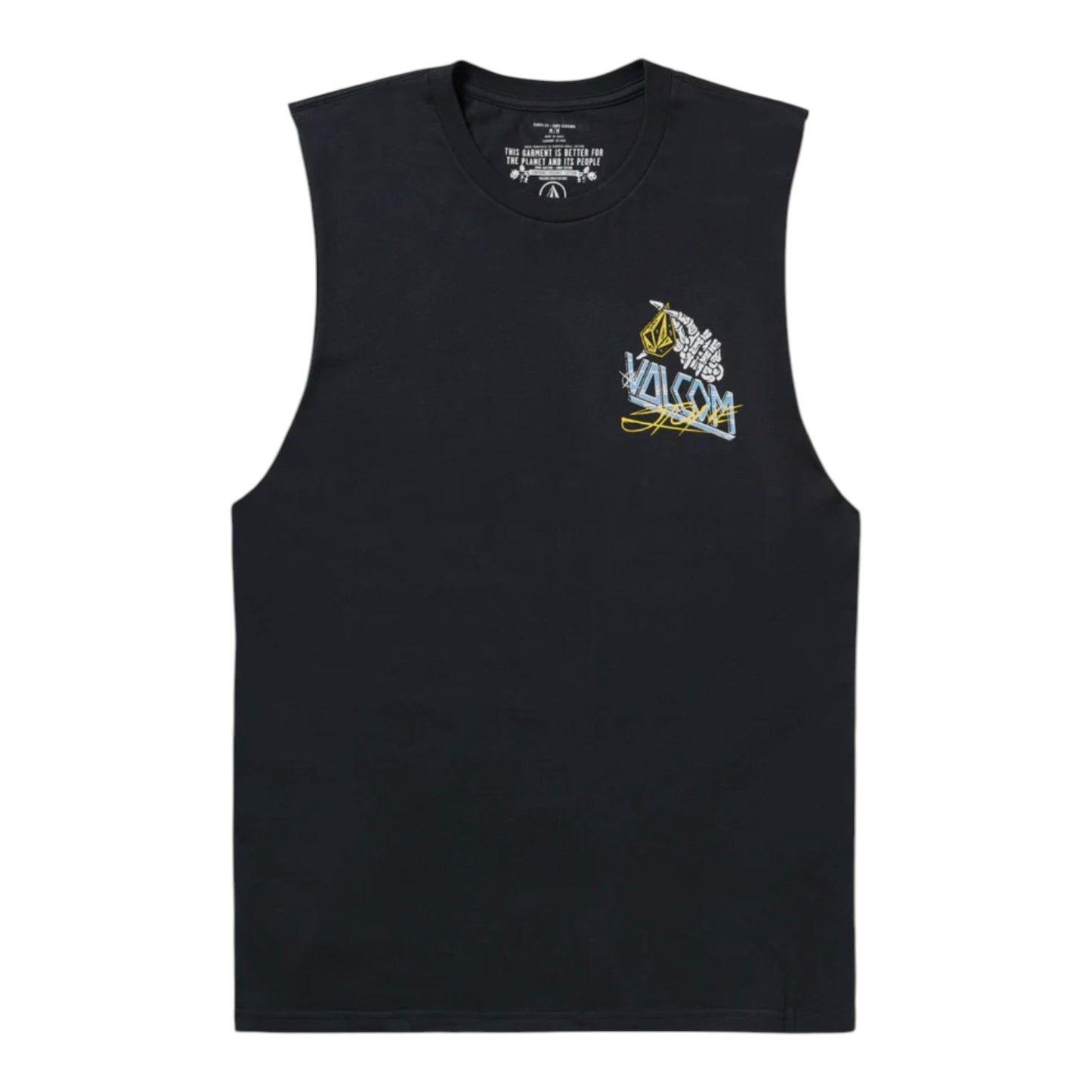 VOCLOM DROPPED THIS SLEEVELESS SHIRT ANTIQUE BLACK