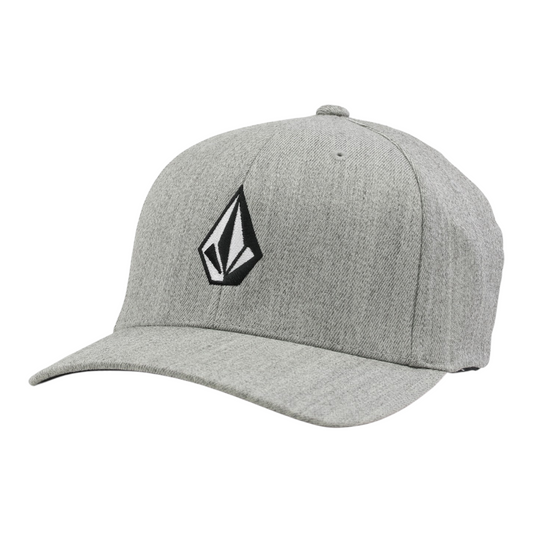 VOLCOM FULL STONE HEATHER FLEXFIT HAT GREY VINTAGE