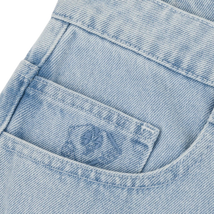 LOVIAH 1990 BAGGY DENIM PANTS WHITE BLUE WASH