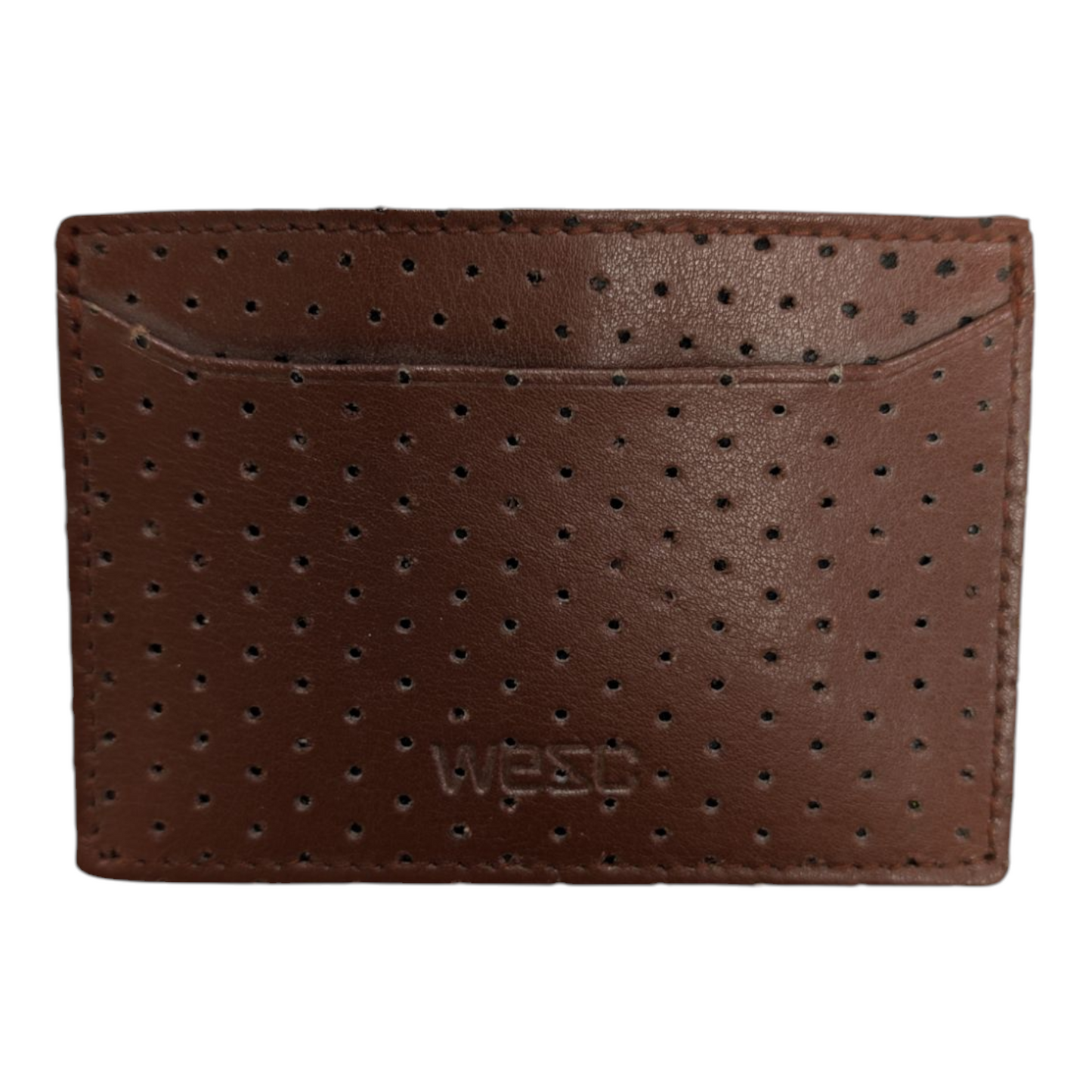 WESC PERFORATED LEATHER WALLET