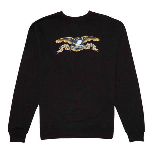 ANTIHERO EAGLE HEAVY WEIGHT CREW NECK BLACK