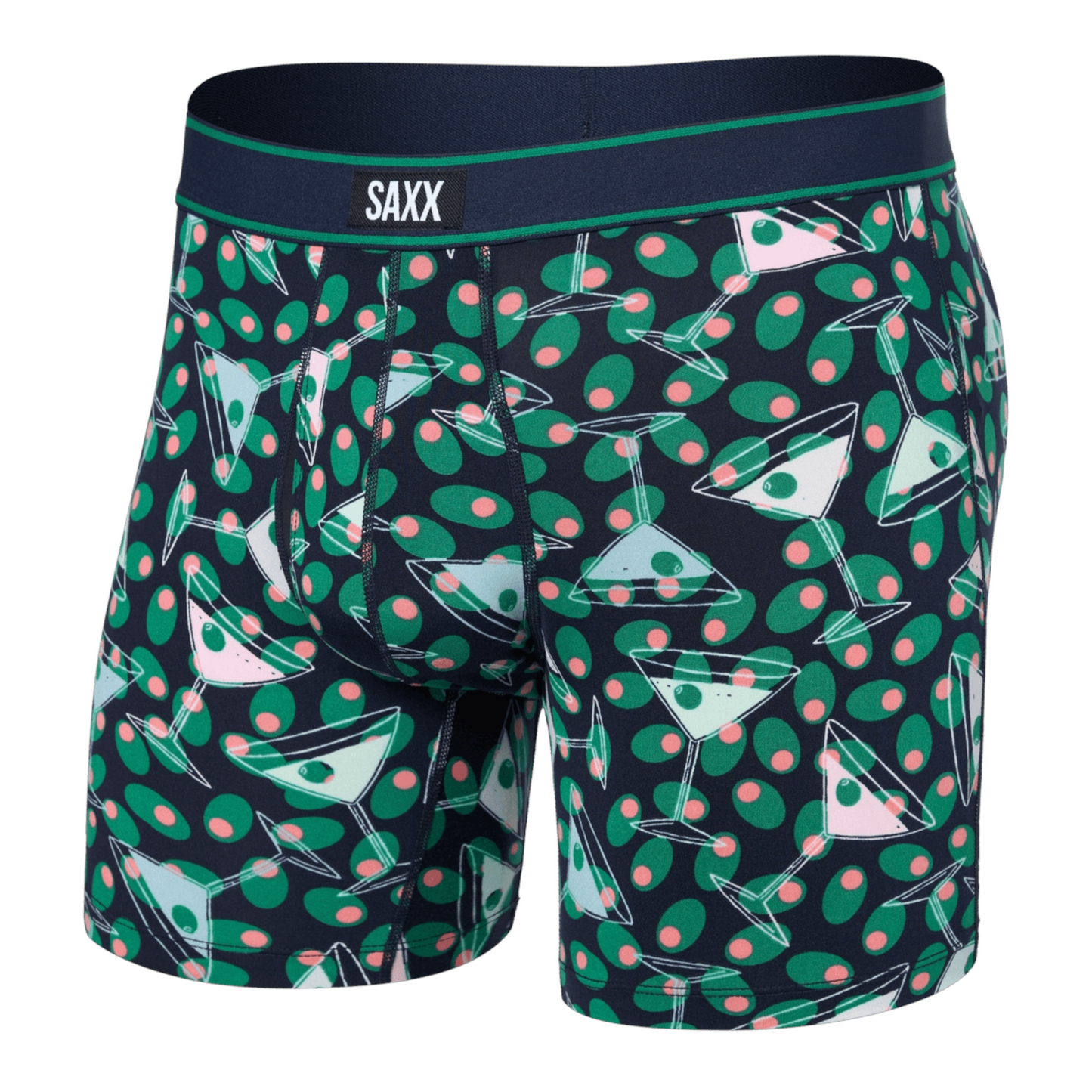 SAXX DAYTRIPPER COMFORT STRETCH BOXER BRIEF FLY MARTINI MARITIME