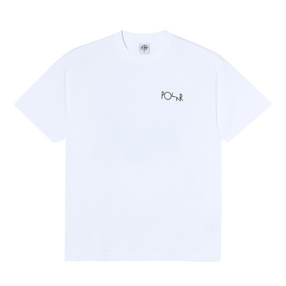 POLAR FILL LOGO HAPPY SAD TEE WHITE