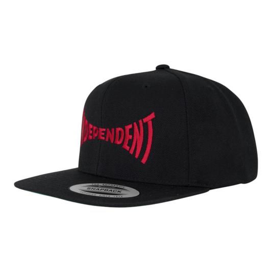 INDEPENDENT SPAN EMBROIDERED SNAPBACK BLACK/RED