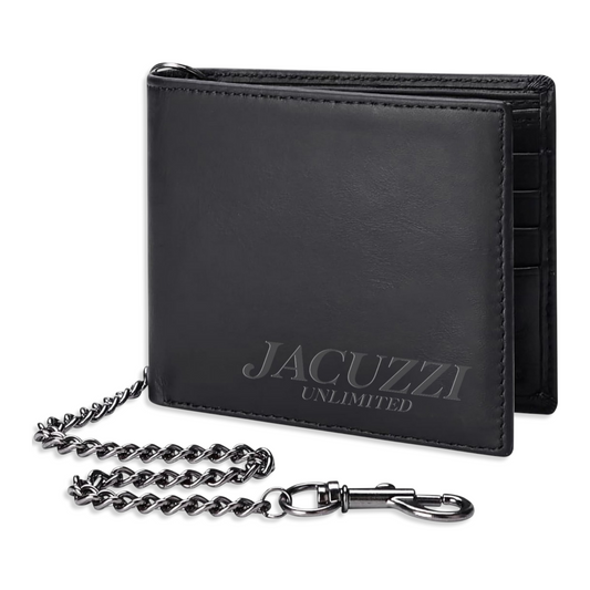 JACUZZI LEATHER CHAIN WALLET BLACK