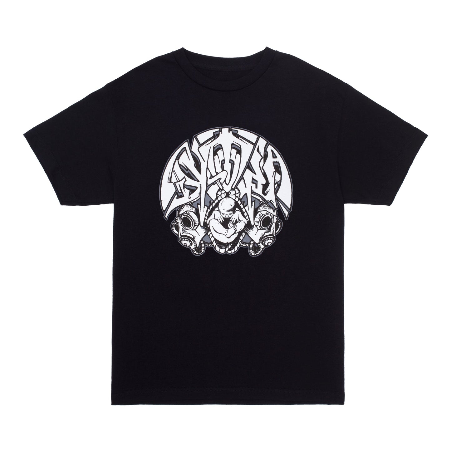 GX1000 DYSTOPIA GAS MASK TEE BLACK