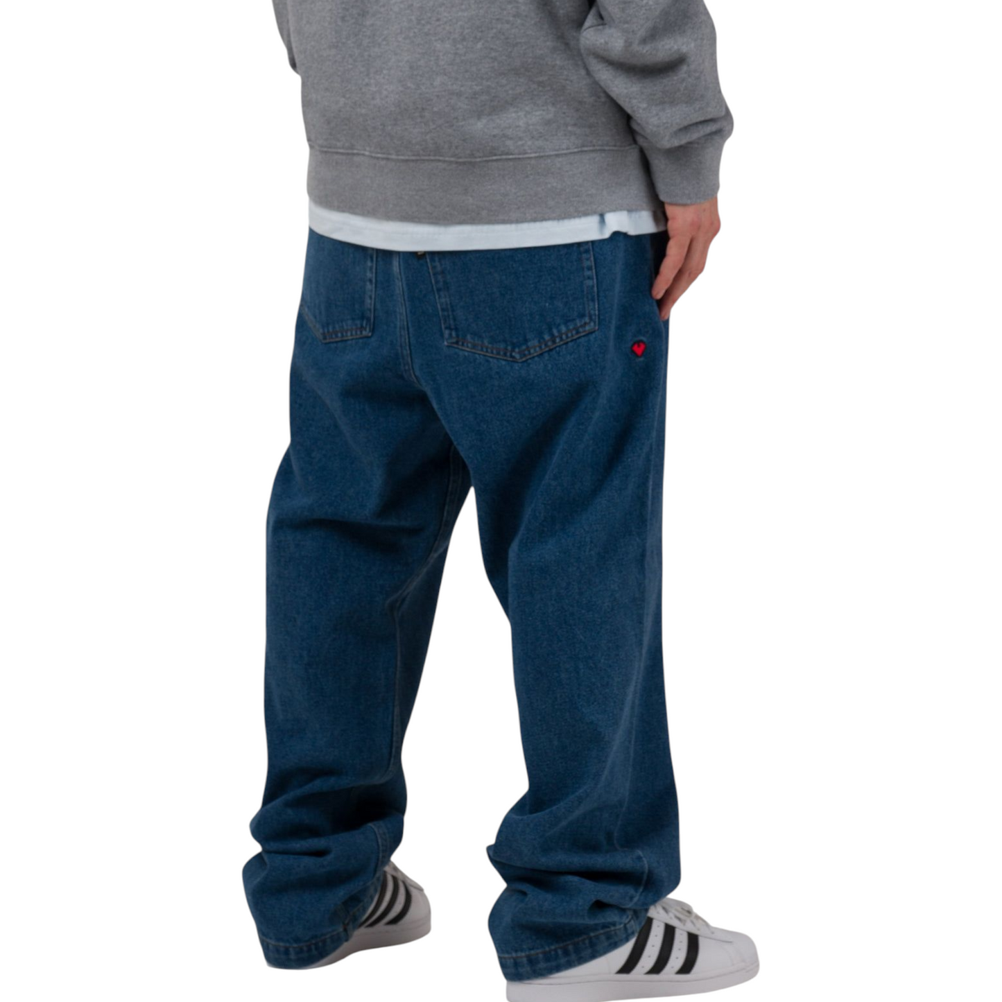 LOVIAH OG BAGGY 5 POCKET DENIM PANTS INDIGO MEDIUM WASH