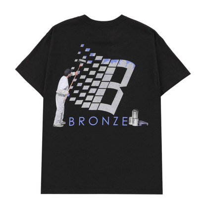 BRONZE 56k ROLLER LOGO TEE BLACK