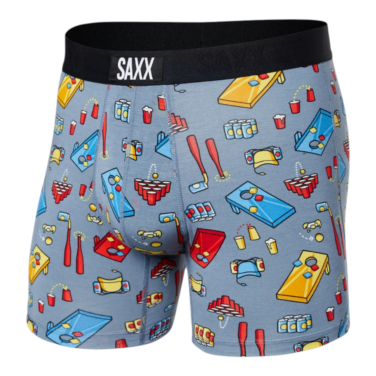 SAXX VIBE SUPER SOFT BOXER BRIEF OLYMPICS GREY