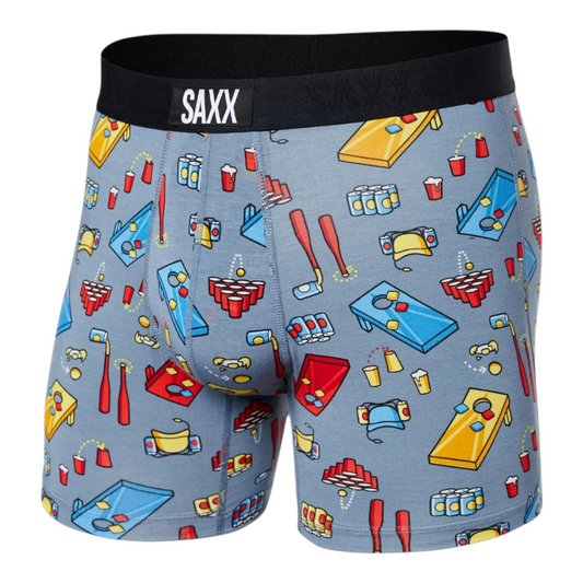 SAXX VIBE SUPER SOFT BOXER BRIEF OLYMPICS GREY