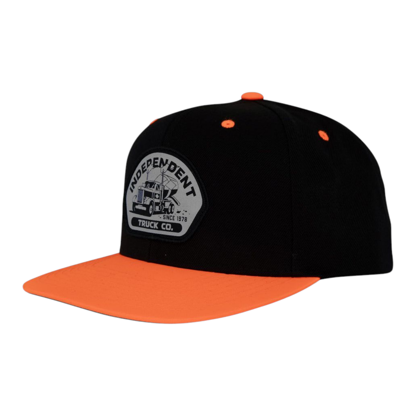 INDEPENDENT TRUCKING SNAPBACK BLACK/NEON ORANGE