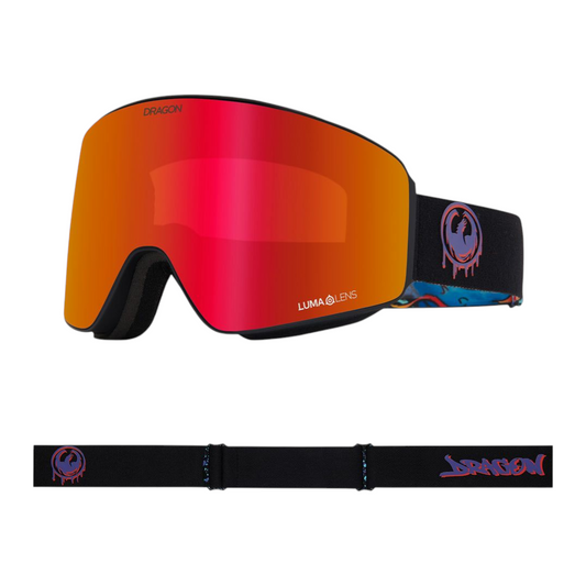 DRAGON PXV RATTLED GOGGLES LUMALENS RED ION/ LUMALENS AMBER
