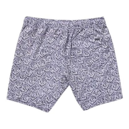 RVCA BARBA ROSES ELASTIC TRUNK 17" LIGHT BLUE