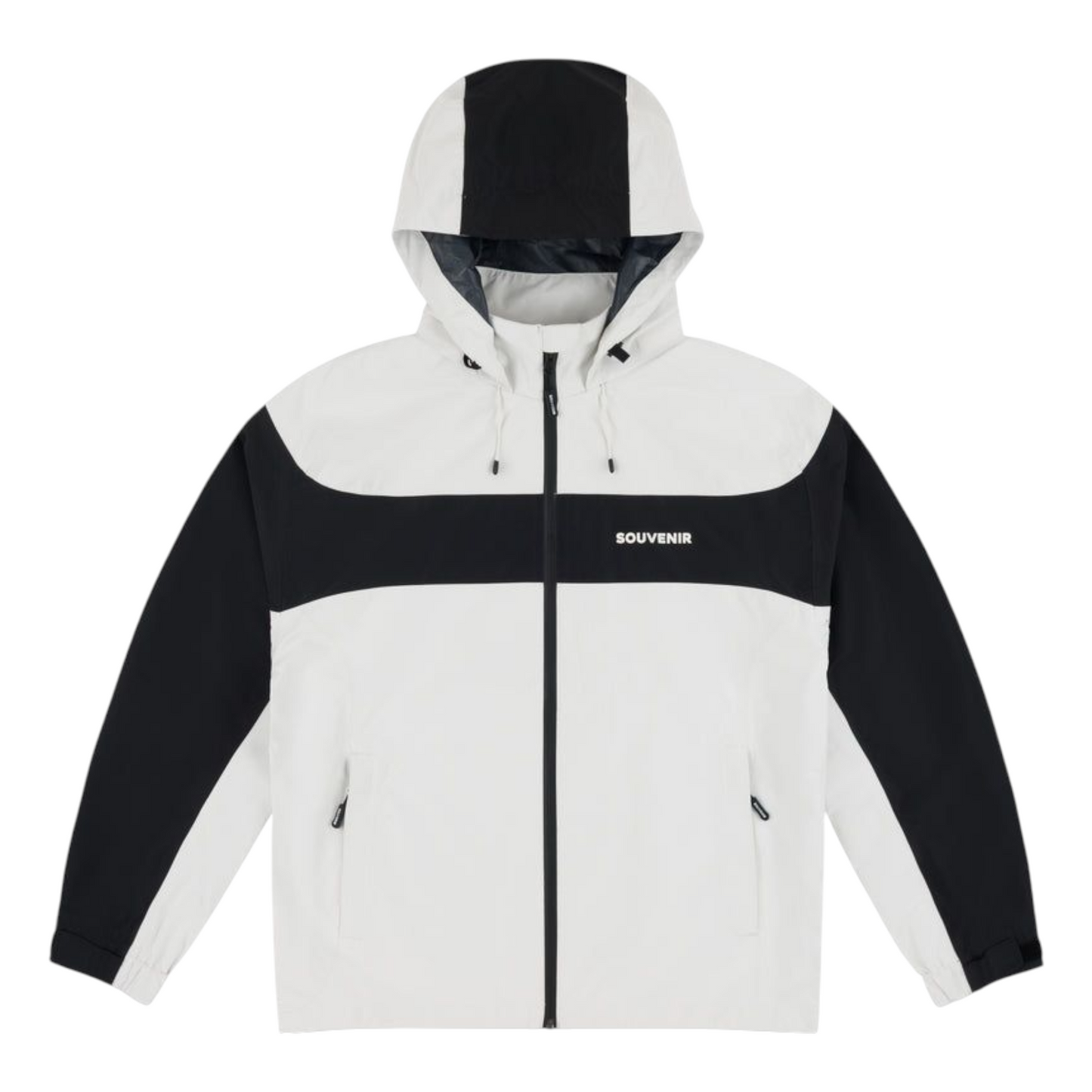 SOUVENIR 2.5 PLY RECESSION JACKET MARSHMALLOW BLACK