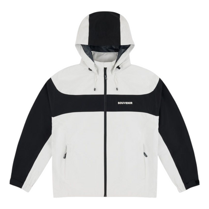 SOUVENIR 2.5 PLY RECESSION JACKET MARSHMALLOW BLACK