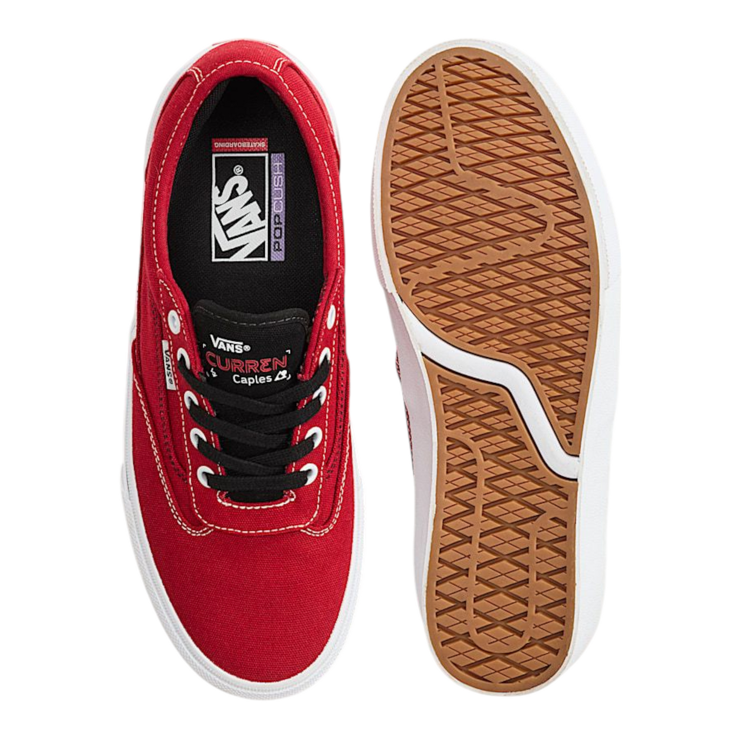 VANS SKATE CURRENS CAPLES RED/WHITE