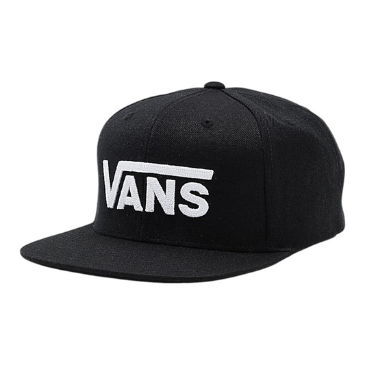 VANS DROP V SNAPBACK HAT BLACK-WHITE