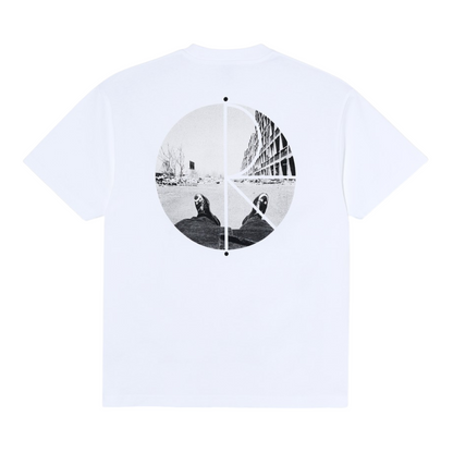 POLAR FILL LOGO HAPPY SAD TEE WHITE