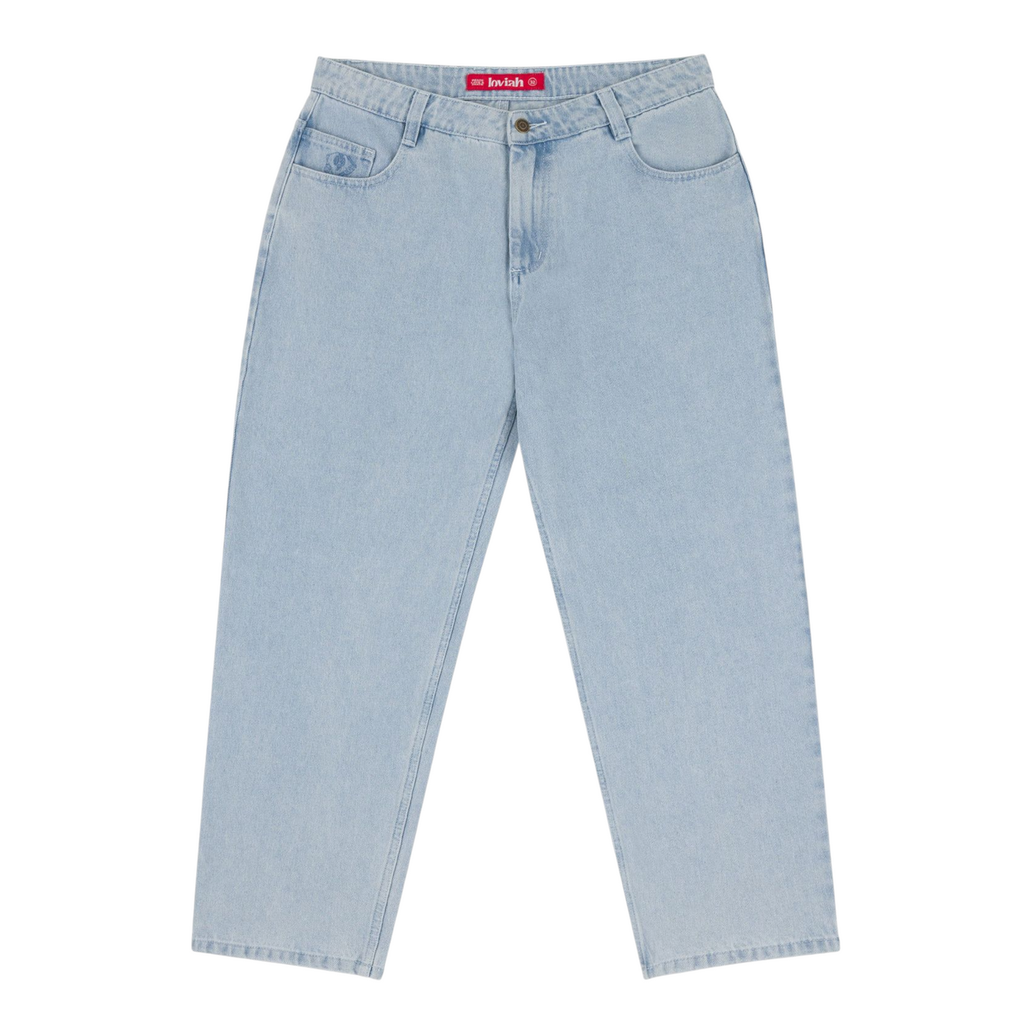 LOVIAH 1990 BAGGY DENIM PANTS WHITE BLUE WASH