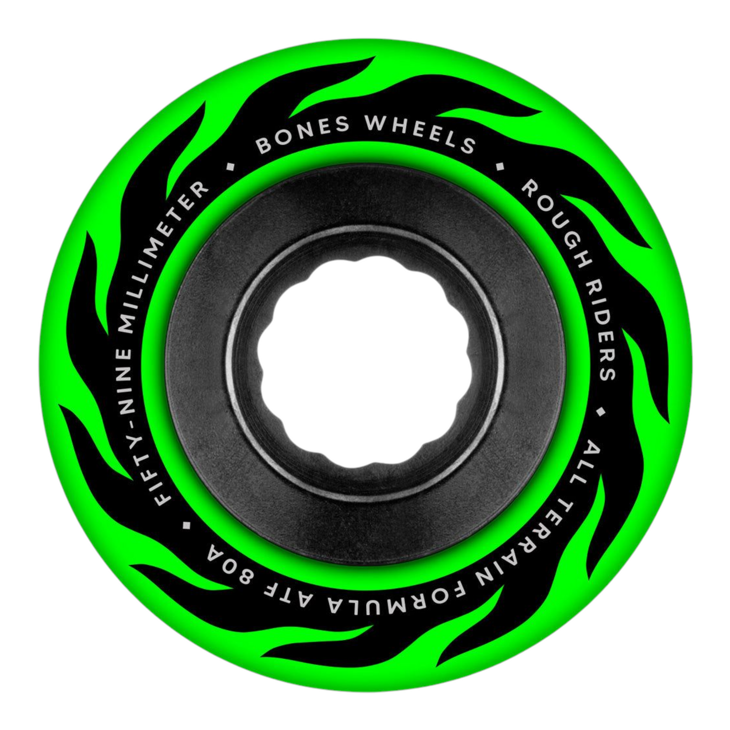 BONES ATF ROUGH RIDERS ETERNAL FLAME WHEELS 80A GREEN
