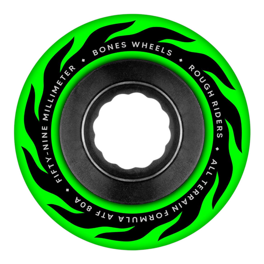BONES ATF ROUGH RIDERS ETERNAL FLAME WHEELS 80A GREEN