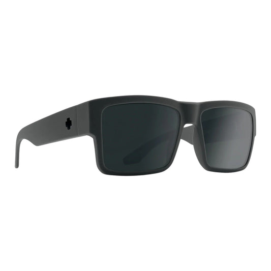 SPY CYRUS SOFT MATTE BLACK HAPPY GRAY GREEN POLAR WITH BLACK MIRROR