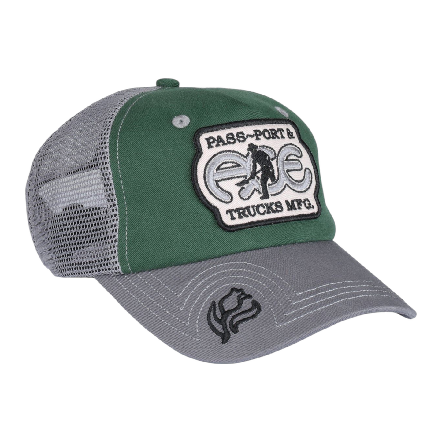PASSPORT PACKERS TRUCKER CAP GREEN/STEEL