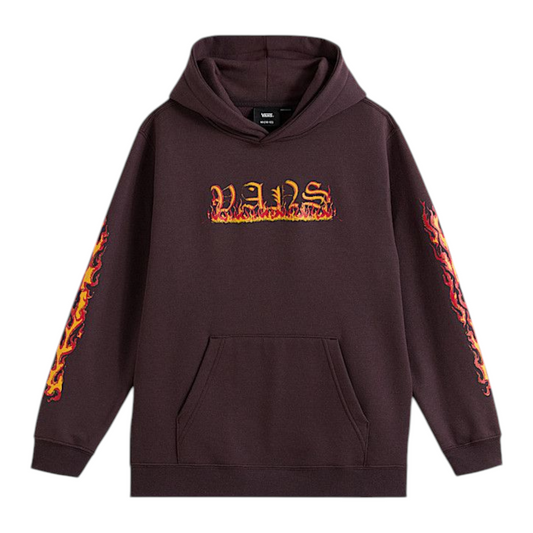 VANS KIDS INFERNO PULLOVER HOODIE DARK PORT RED
