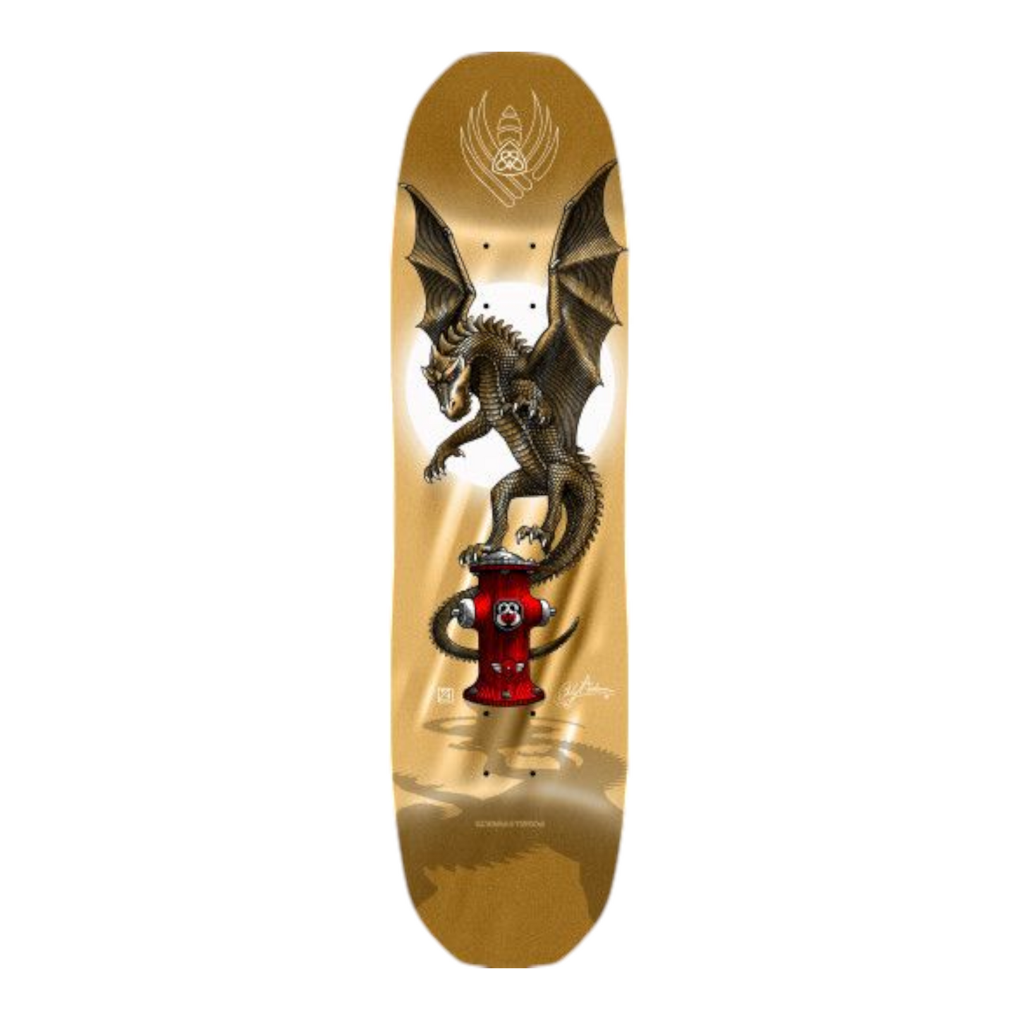 POWELL PERALTA ANDERSON HYDRANT FLIGHT DECK GOLD FOIL 8.4