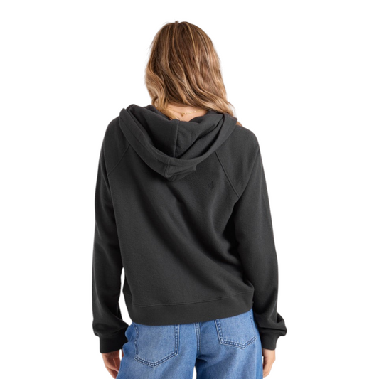 VOLCOM LIVED IN FLEECE ZIP UP VINTAGE BLACK