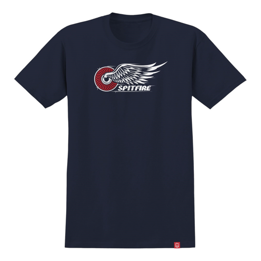 SPITFIRE CLASSIC WING TEE TRUE NAVY RED WHITE