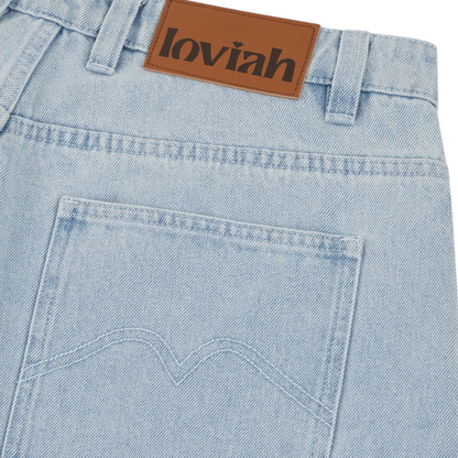 LOVIAH 1990 BAGGY DENIM PANTS WHITE BLUE WASH