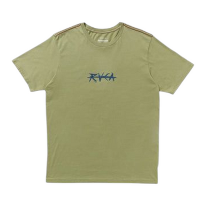 RVCA CROSSED PALMS SHORT SLEEVE RANGER GREEN