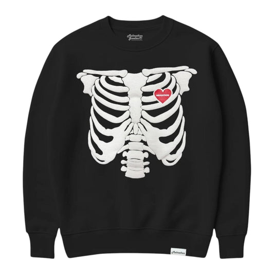 MEHRATHON RIB CAGE PREMIUM CREWNECK BLACK
