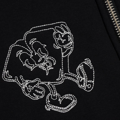 LOVIAH LITTLE MAN ZIP UP HOODIE BLACK