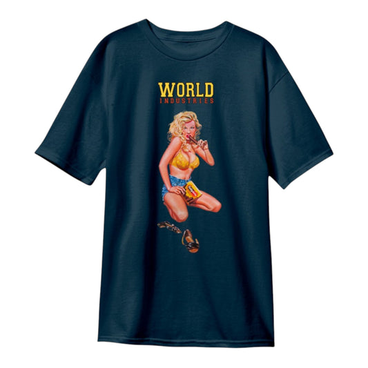 WORLD INDUSTRIES KAREEM CAMPBELL FUDGESICLE PREMIUM TEE NAVY