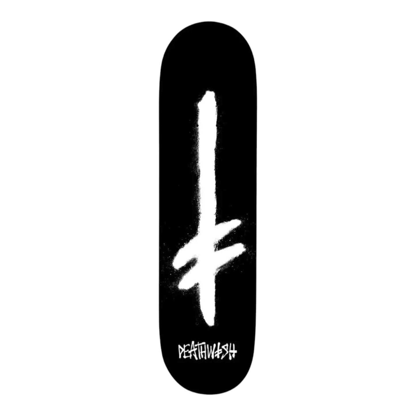 DEATHWISH NEW GANG LOGO DECK BLACK WHITE 8.25