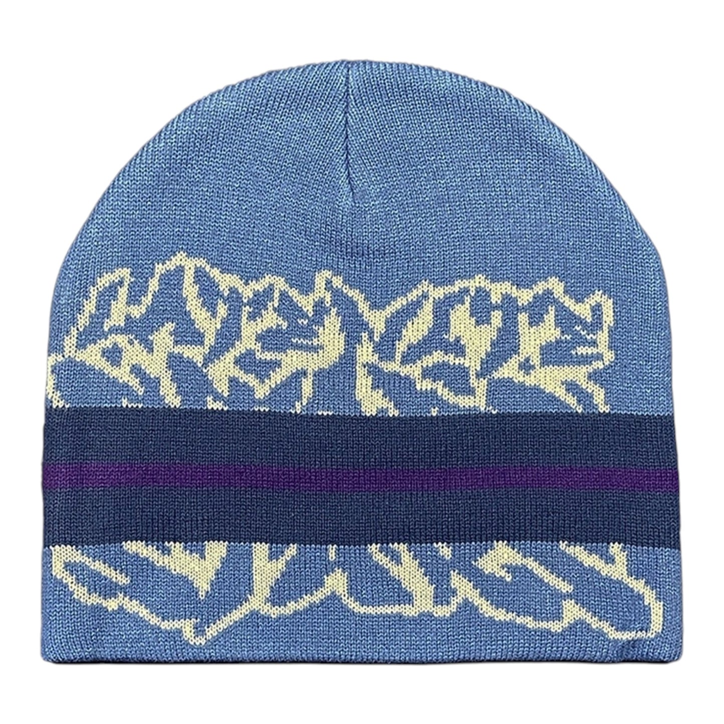LATE NITE STARS LOGO STRIPE BEANIE BLUE