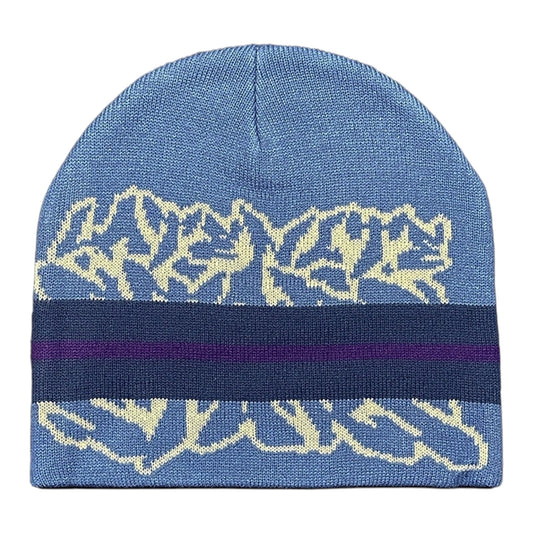 LATE NITE STARS LOGO STRIPE BEANIE BLUE