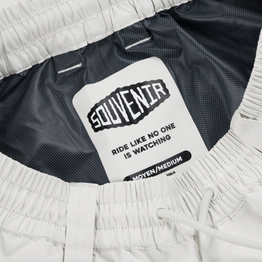 SOUVENIR 2.5 PLY RECESSION PANT MARSHMALLOW BLACK