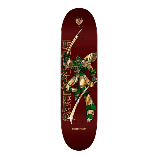 POWELL PERALTA STEVE CABALLERO GUNDAM FLIGHT DECK BURGUNDY/GOLD 8.25