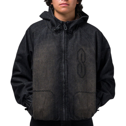 SOUVENIR DENIM BOMBER JACKET BLACK
