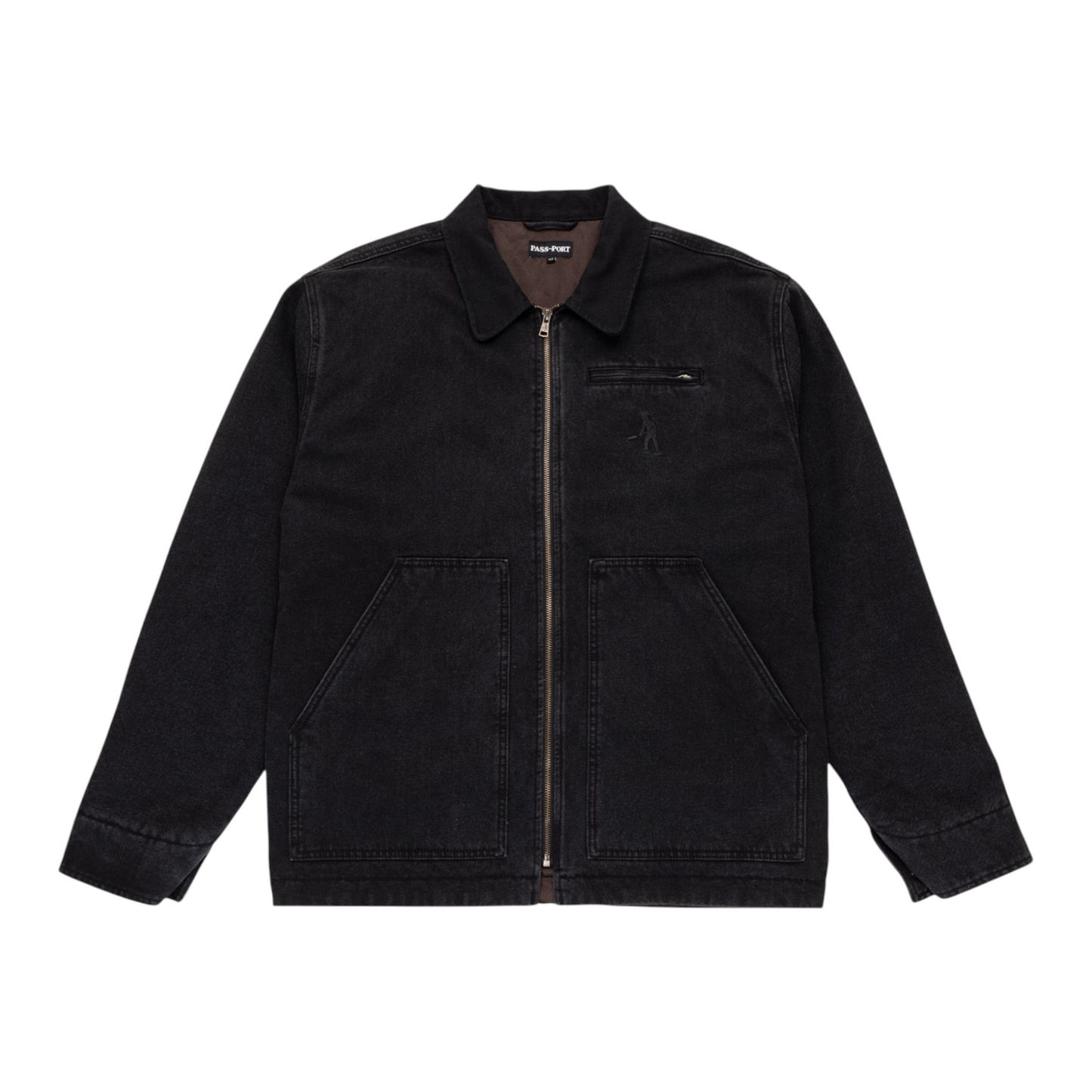 PASSPORT SOLID DENIM PACKERS JACKET BLACK