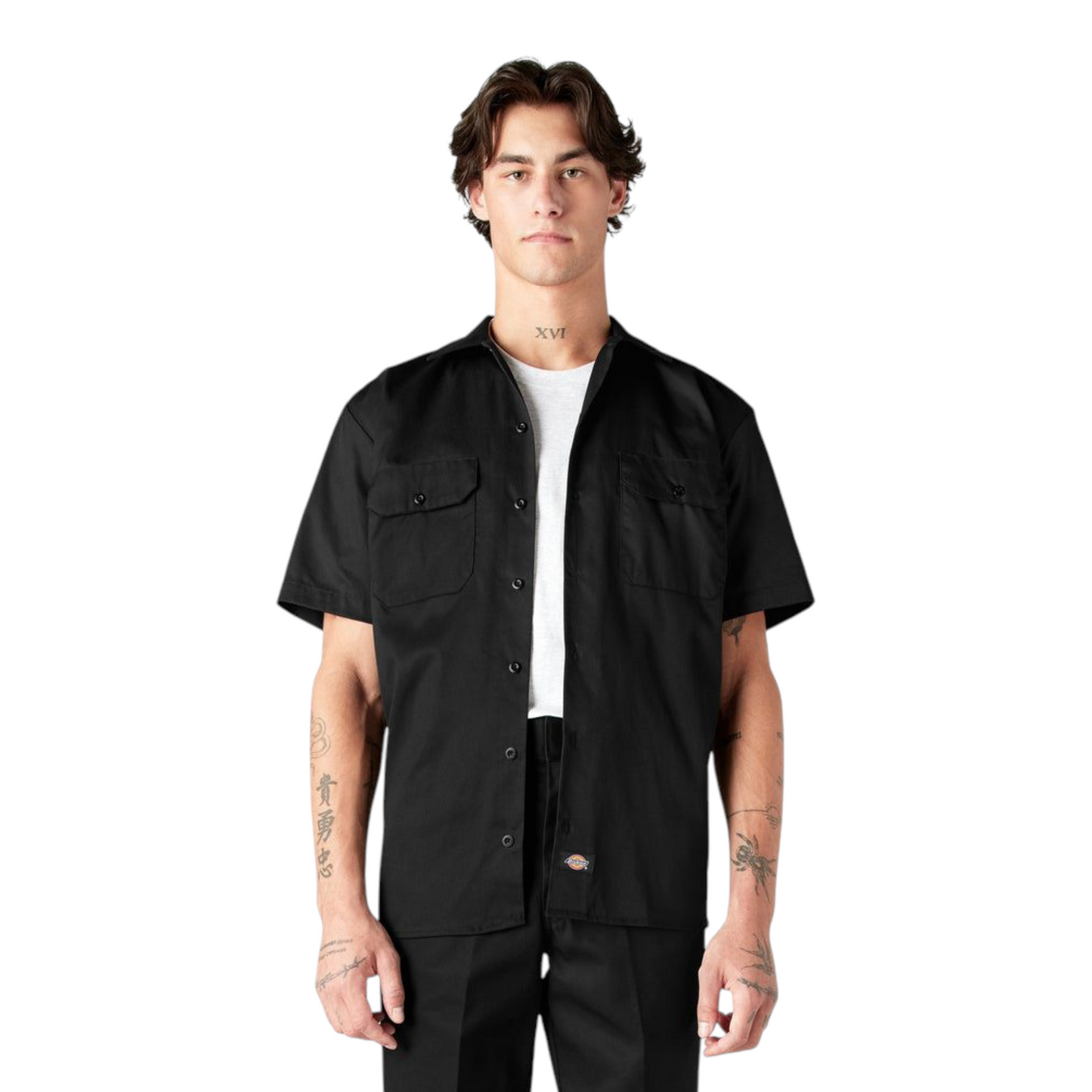 DICKIES SHORT SLEEVE WORK SHORT BLACK