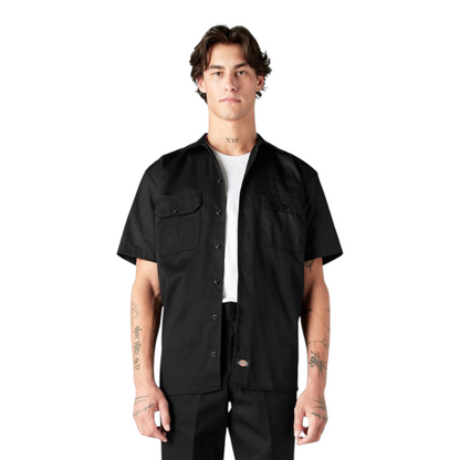 DICKIES SHORT SLEEVE WORK SHORT BLACK