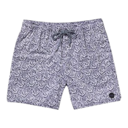 RVCA BARBA ROSES ELASTIC TRUNK 17" LIGHT BLUE