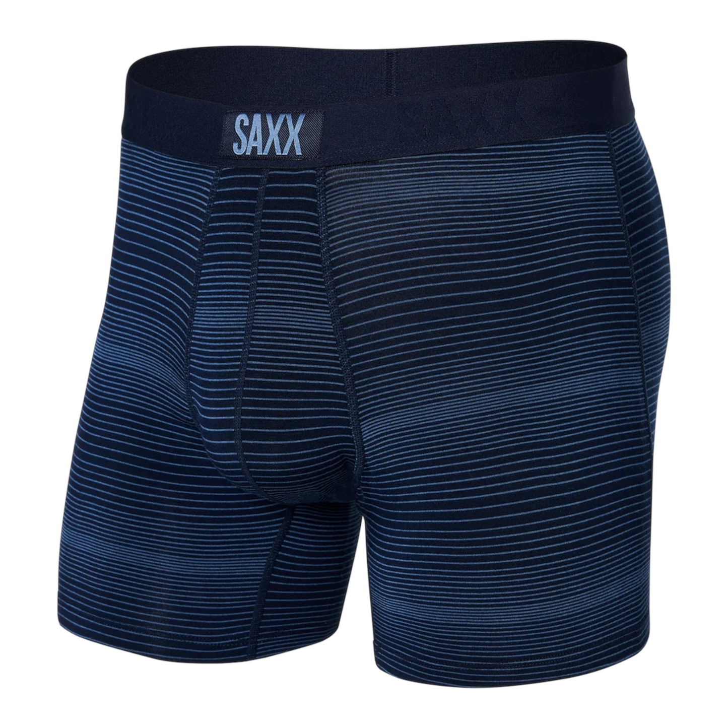 SAXX VIBE SUPER SOFT BOXER BRIEF VARIEGATED STIPE MARITIME