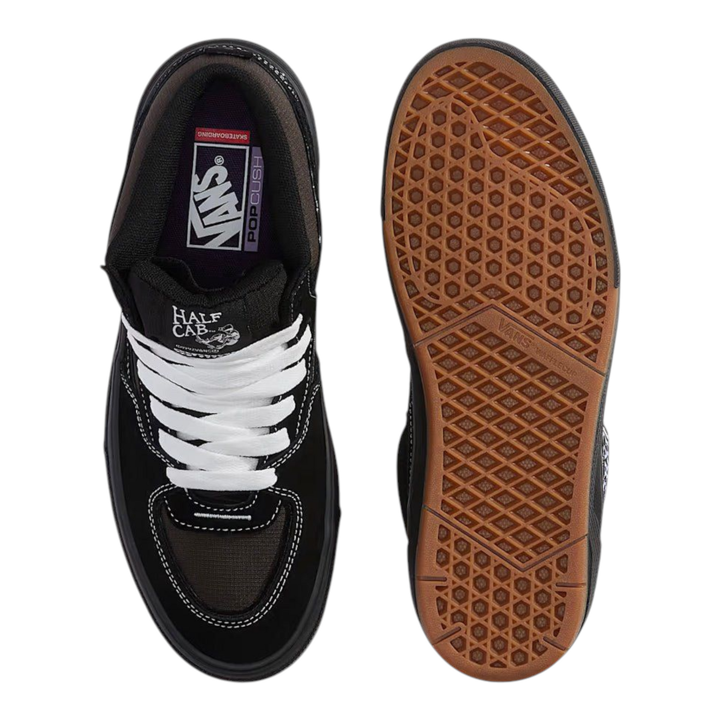 VANS SKATE HALF CAB WAFFLECUP BLACK/ ASPHALT
