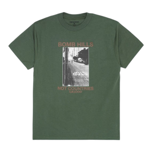 GX1000 BOMB HILLS NOT COUNTRIES TEE DESERT GREEN BROWN